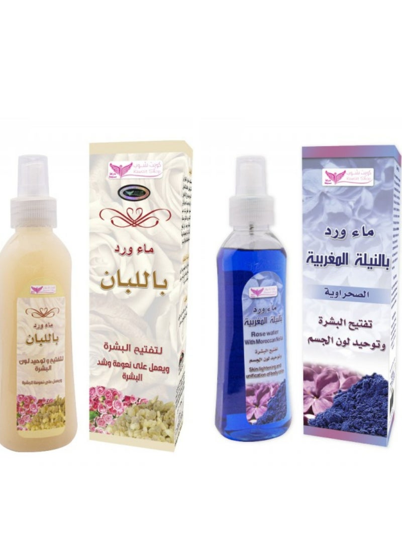 كويت شوب ماء الورد باللبان 200 مل+ماء الورد بالنيلة مغربية 200 مل - Image 1