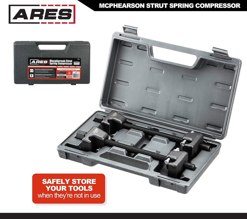 ARES 70371 - ضاغط زنبرك ماكفيرسون - إصلاح الزنبركات المنحنية، أنابيب الزنبرك، والزنبريكات التالفة - فكوك مطروقة مع دبابيس أمان لضغط آمن وسهل - Image 5