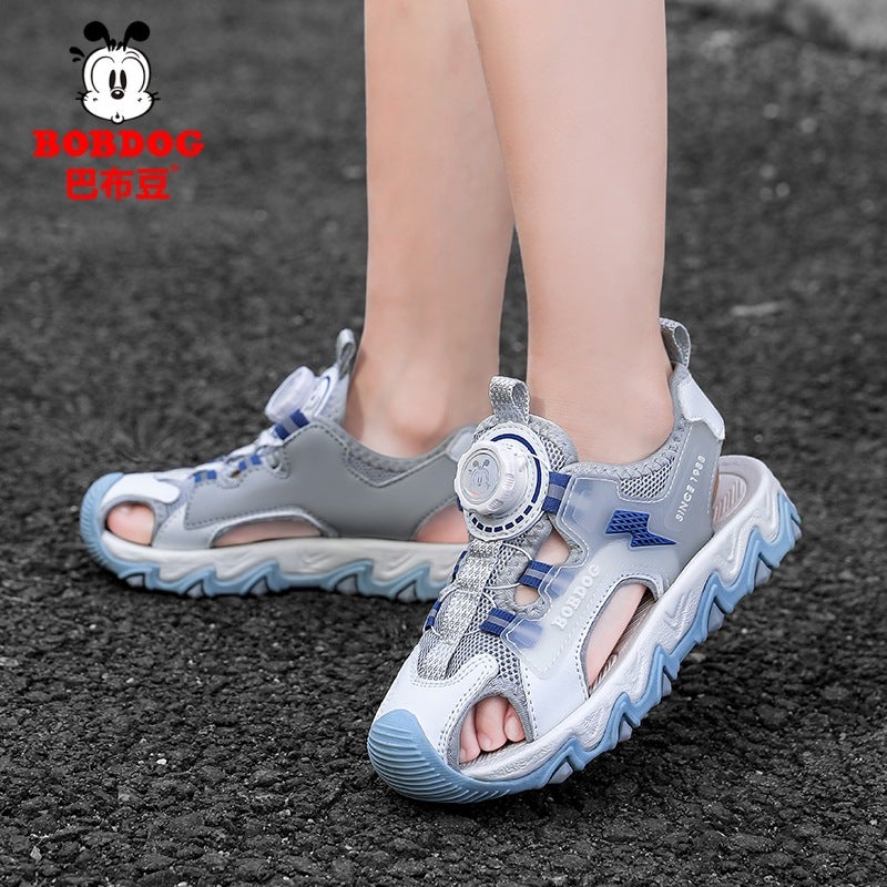 Babudou Boys' Baotou Sandals 2025 Style Medium And Large Children'S Breathable Children'S Super Soft Anti-Slip Beach Shoes - Image 5
