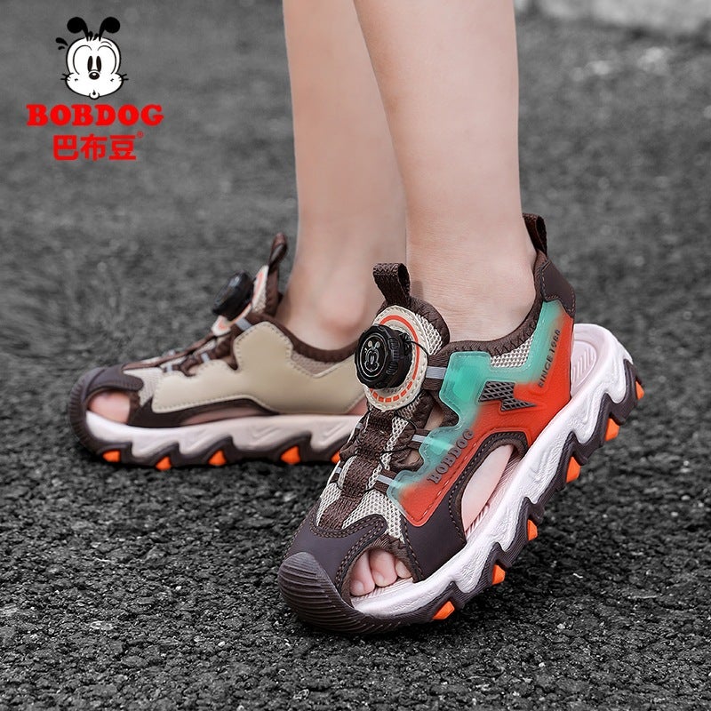 Babudou Boys' Baotou Sandals 2025 Style Medium And Large Children'S Breathable Children'S Super Soft Anti-Slip Beach Shoes - Image 3