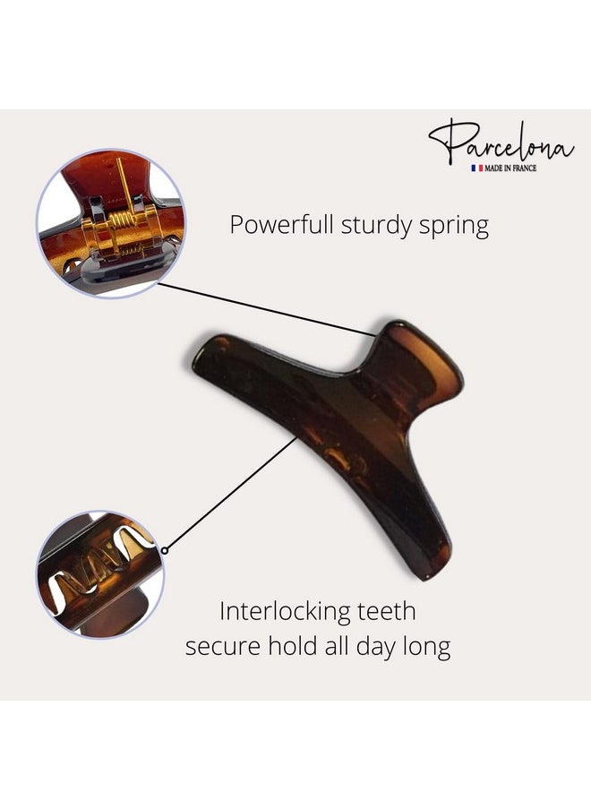 French Salon Style Flat Set Of 2 Small Tortoise Shell Brown And Black Narrow Jaw Hair Claw Clip Clutcher Clamp - pzsku/Z87AC9A2D8F0E557D547CZ/45/_/1696664485/0e390de0-f566-41cc-b327-d4e2c81a3786