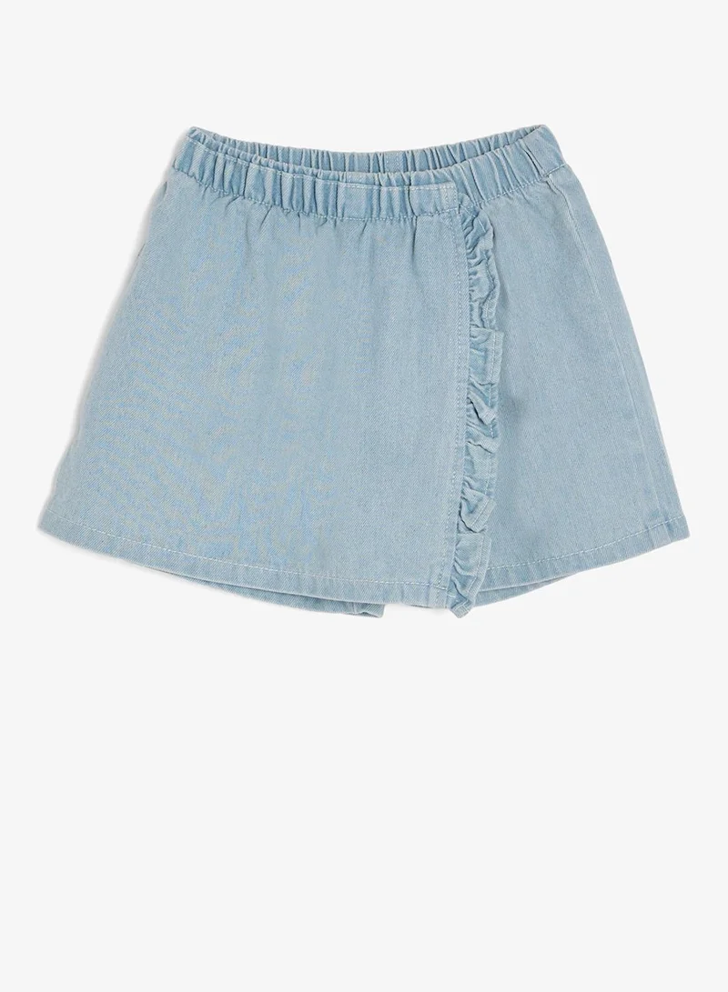 Pinata  Strappy Lace Frill Top and Denim Skirt Set for Women | Best Price UAE