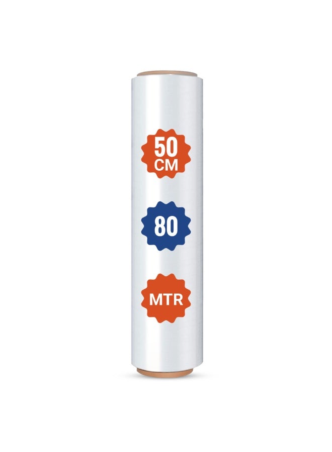 Duravel Stretch Film, Shrink Wrap for Pallet Wrap, Industrial Strength Stretch Wrap, Moving Wrapping Plastic Roll Industrial Packaging, (80 METER-1ROLL) - Image 1