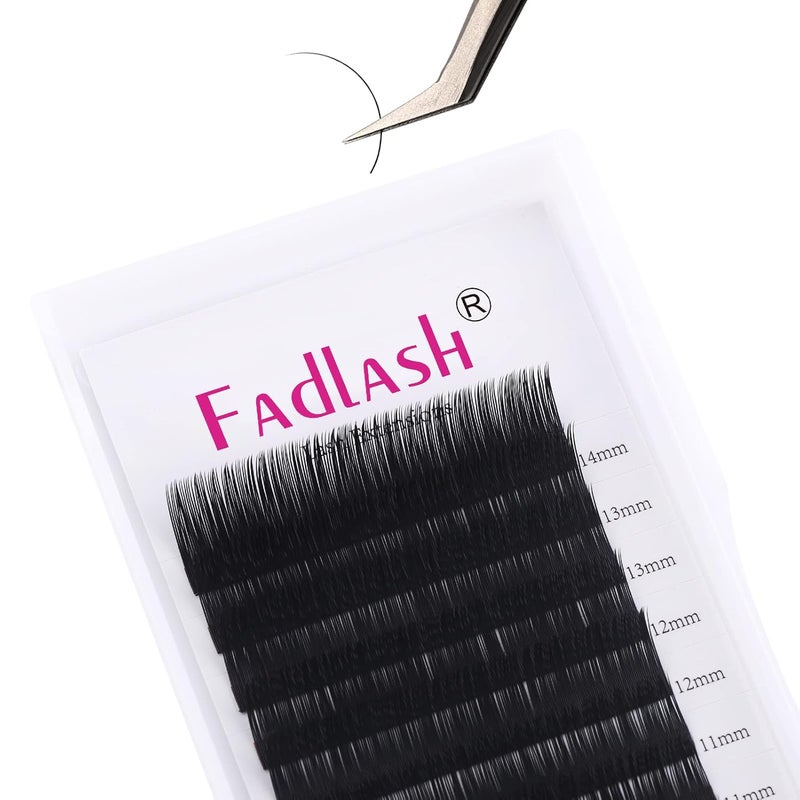Individual Eyelash Extensions 0.15 D Curl 8-14mm Cassic Lash Extensions Mixed Tray Silk Single Lashes Extension Supplies (0.15-D, 8-14mm)