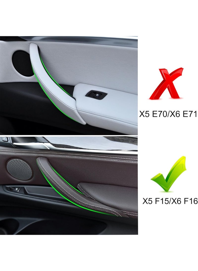 متوافق مع غطاء مقبض الباب BMW X5 F15 / X6 F16 ، 3PCS ألياف الكربون نمط الباب سحب الأغطية لـ X5 F15 2014-2018 ، X6 F16 2015-2018 ، مقبض الباب الجانب الأيسر / الأيمن مقبض الباب الداخلي - Image 4