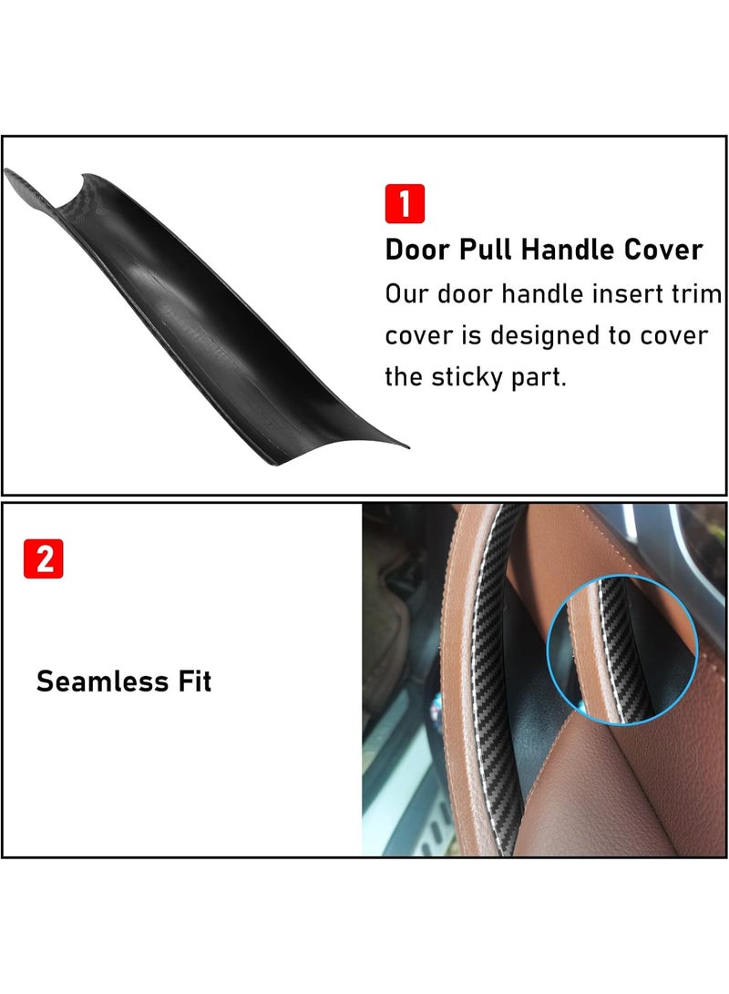 متوافق مع غطاء مقبض الباب BMW X5 F15 / X6 F16 ، 3PCS ألياف الكربون نمط الباب سحب الأغطية لـ X5 F15 2014-2018 ، X6 F16 2015-2018 ، مقبض الباب الجانب الأيسر / الأيمن مقبض الباب الداخلي - Image 5