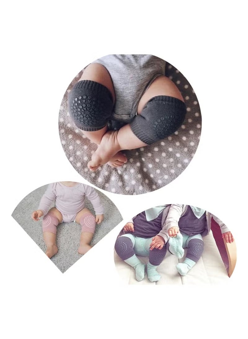 SILADEFU 5 Pairs Baby Crawling Anti Slip Knee Pads,Baby Knee Protectors Toddlers Leg Warmers - Image 5