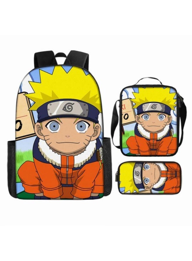 عام حقيبة ظهر مطبوعة بالرسوم المتحركة + مجموعة حقائب اليد + القلم، مجموعة حقائب عملية من ثلاث قطع (يمكن استخدام الطلاب والأطفال ونزهات الأصدقاء ورياضات تسلق الجبال وما إلى ذلك) - 88 - Image 2