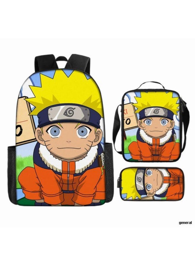 عام حقيبة ظهر مطبوعة بالرسوم المتحركة + مجموعة حقائب اليد + القلم، مجموعة حقائب عملية من ثلاث قطع (يمكن استخدام الطلاب والأطفال ونزهات الأصدقاء ورياضات تسلق الجبال وما إلى ذلك) - 88 - Image 1