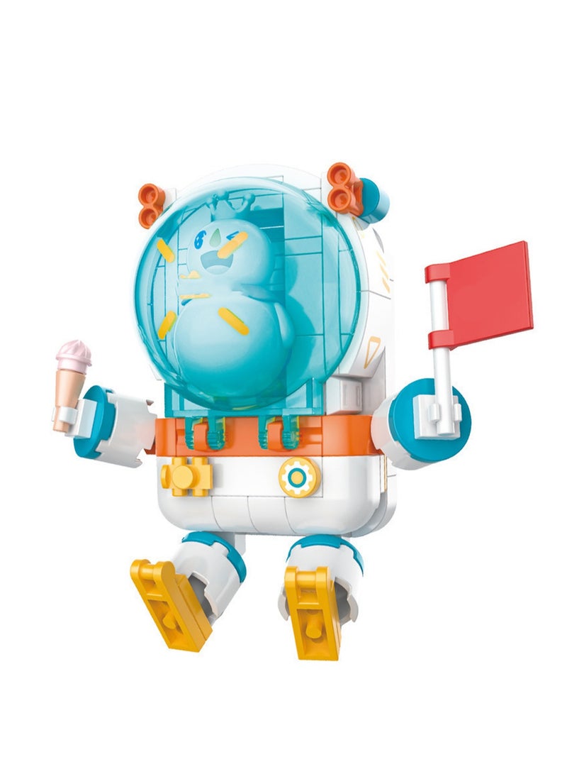 Space Astronaut Snowman Model Set Building Blocks Creative Diy Simulation Collection Building Assembly Children'S Toys - Image 1