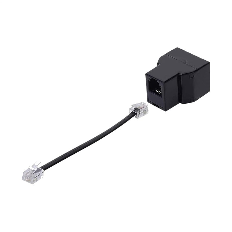 2 Ports Telephone Line Splitter Adapter Cable For Landline Fax Modem - Image 2