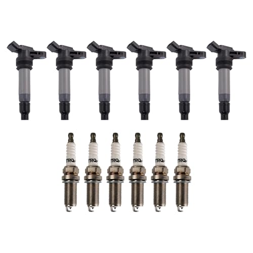 TRQ Ignition Kit Ignition Coil Spark Plugs Compatible with 2008-2012 Land Rover LR2 2011-2016 Volvo S60 2007-2015 S80 2015-2016 V60 2008-2010 V70 2010-2016 XC60 2008-2015 XC70 2007-2014 XC90 - Image 1