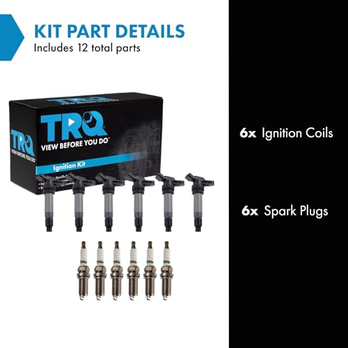 TRQ Ignition Kit Ignition Coil Spark Plugs Compatible with 2008-2012 Land Rover LR2 2011-2016 Volvo S60 2007-2015 S80 2015-2016 V60 2008-2010 V70 2010-2016 XC60 2008-2015 XC70 2007-2014 XC90 - Image 2