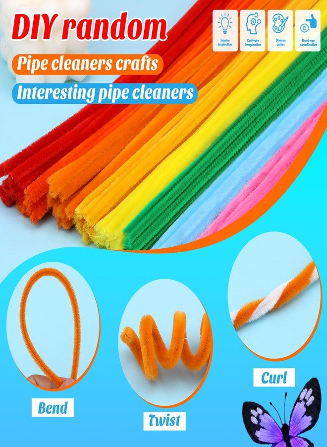 Iuuidu 200PCS Pipe Cleaners, 20 Color Pipe Cleaners Chenille Stem, Fuzzy Sticks Pipe Cleaner Craft Supplies for DIY Arts Crafts Project Assorted Colors - Image 3