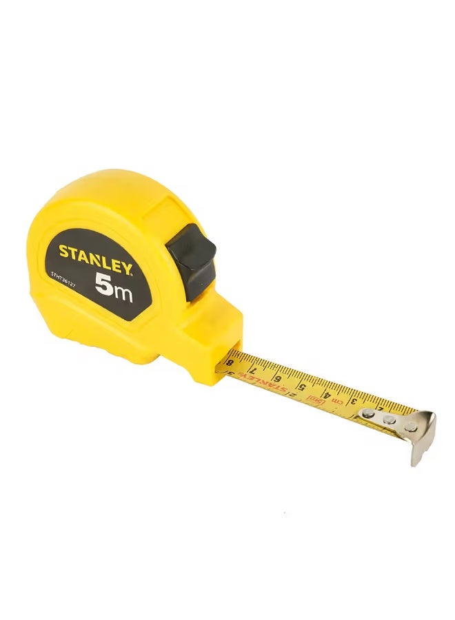Stanley STHT36127-812 Measuring Tape 5m x 19mm – Yellow/Black, Tylon Coated Blade, Dual Scale (Metric & Imperial), Rubber Shock-Resistant Case - Image 5