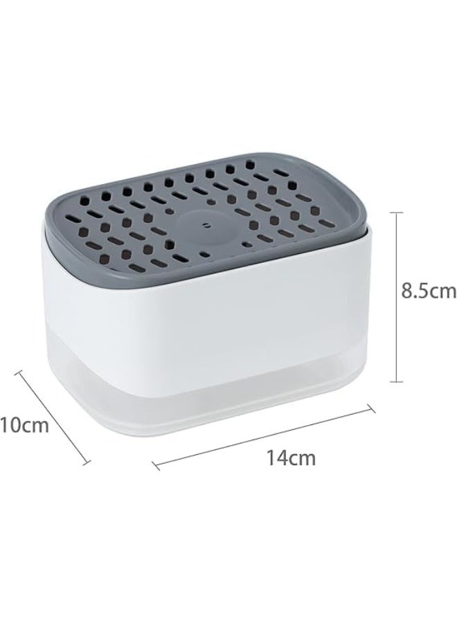 2 in 1 Soap Dispenser Pump and Sponge Holder for Kitchen – Practical Design for Kitchen Sink Organization and Easier Cleaning of Pots and Surfaces Without Mess - Image 3