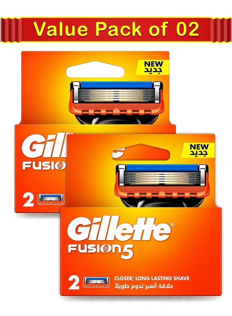 Gillette Fusion5 Razor Blade Refills, 2 Count, Pack of 2 - Image 1