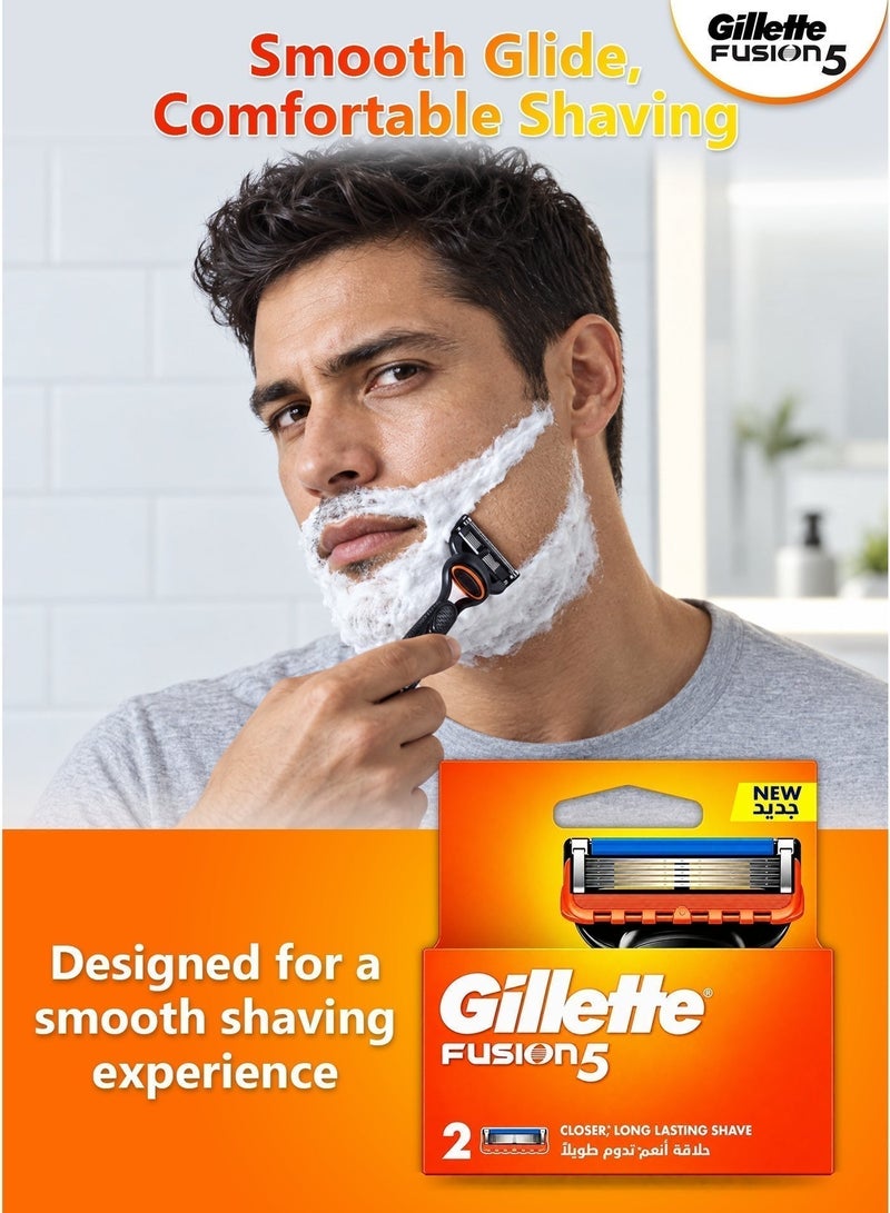 Gillette Fusion5 Razor Blade Refills, 2 Count, Pack of 2 - Image 5
