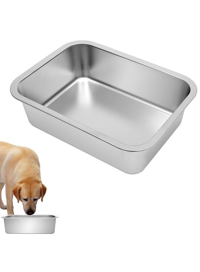 Kichwit 1.8 Gallons Large Dog Bowl 304 Food Grade Stainless Steel Pan, Dishwasher Safe - Image 1