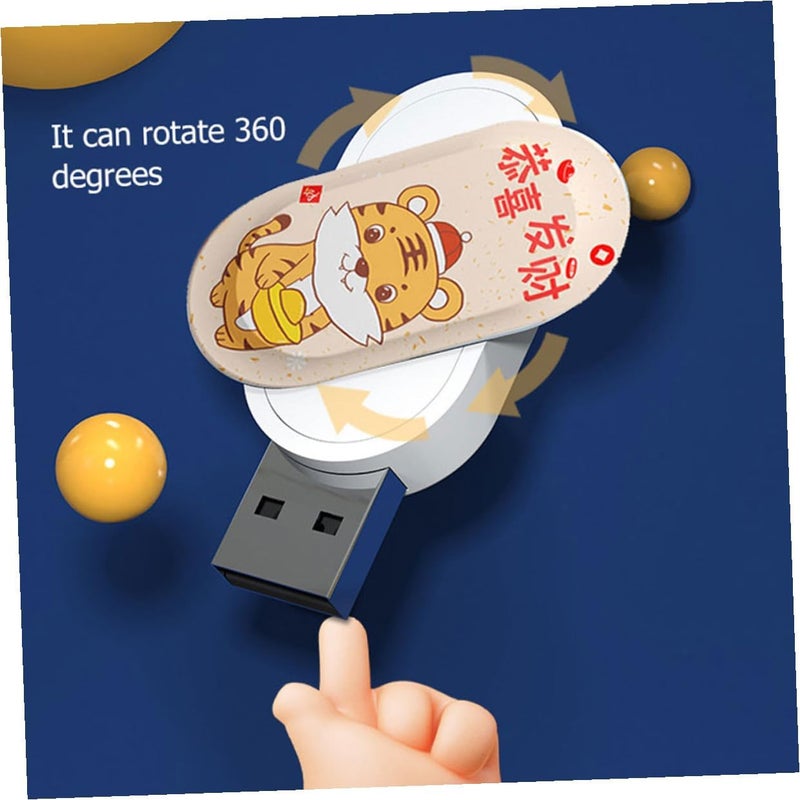 64gb USB Flash Drive Memory Stick Portable Thumb Drive with Zodiac Tiger Pattern Unique New Year Gift for Data Storage and File Transfer - Image 4