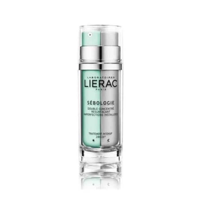 Lierac Sebologie Persistent Resurfacing Double Concentrate Serum, 2 Salicylic Acid Serum for Face, Zinc Gluconate, Pore Refining & Skin Smoothing - 30ml - Image 1