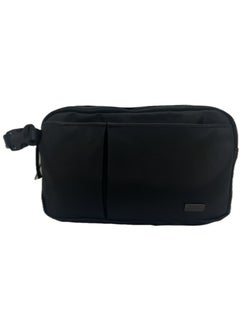 2 in 1 Handbag/Crossbag For Men, Black; hold money, cards, phones & personal objects.