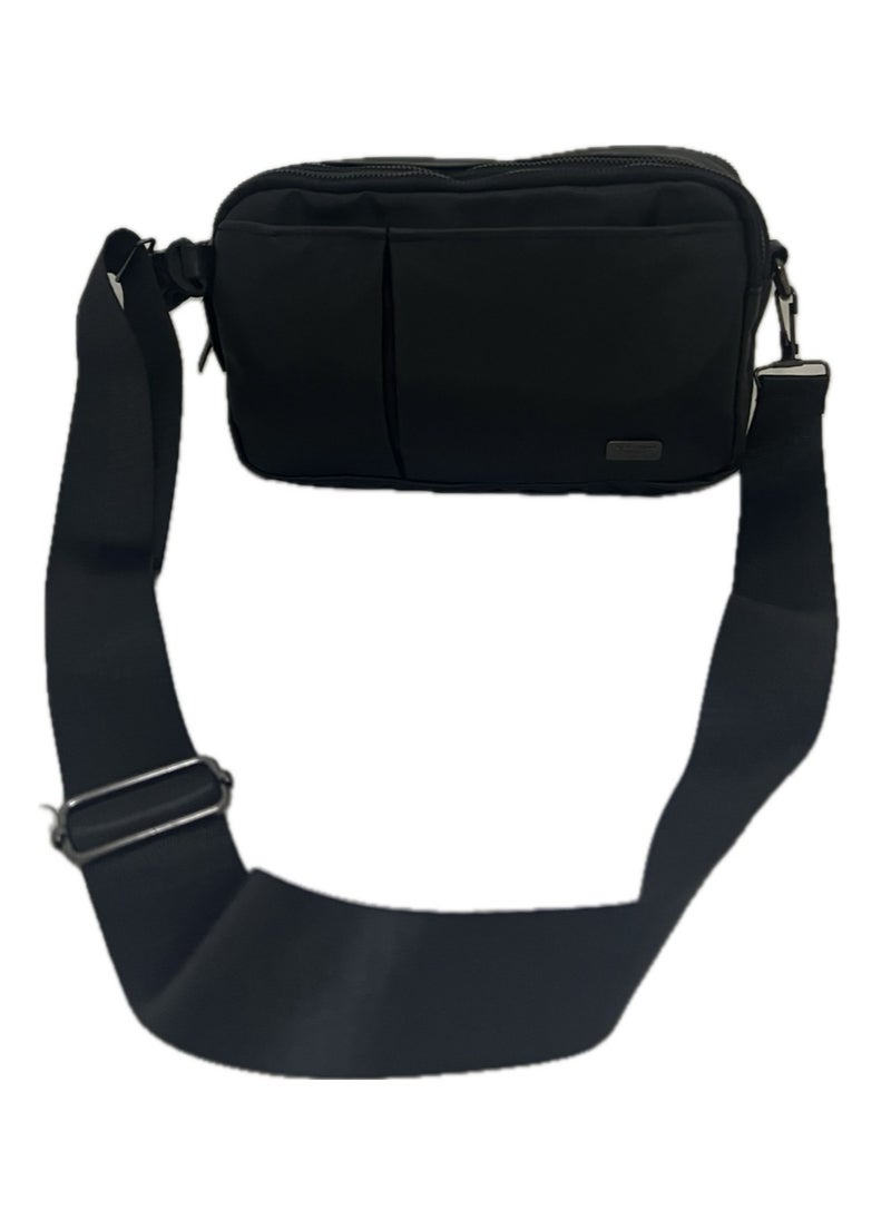 Generic - 2 in 1 Handbag/Crossbag For Men, Black; hold money, cards, phones & personal objects. - Image 1