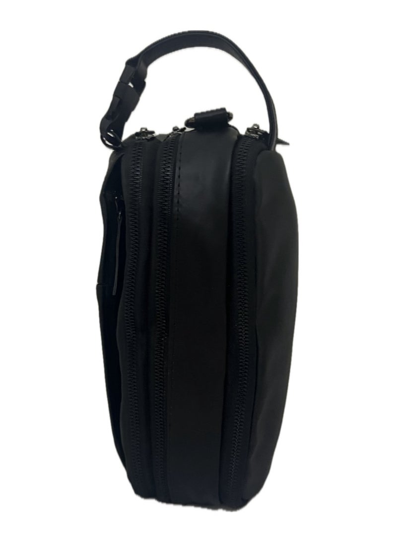 Generic - 2 in 1 Handbag/Crossbag For Men, Black; hold money, cards, phones & personal objects. - Image 1