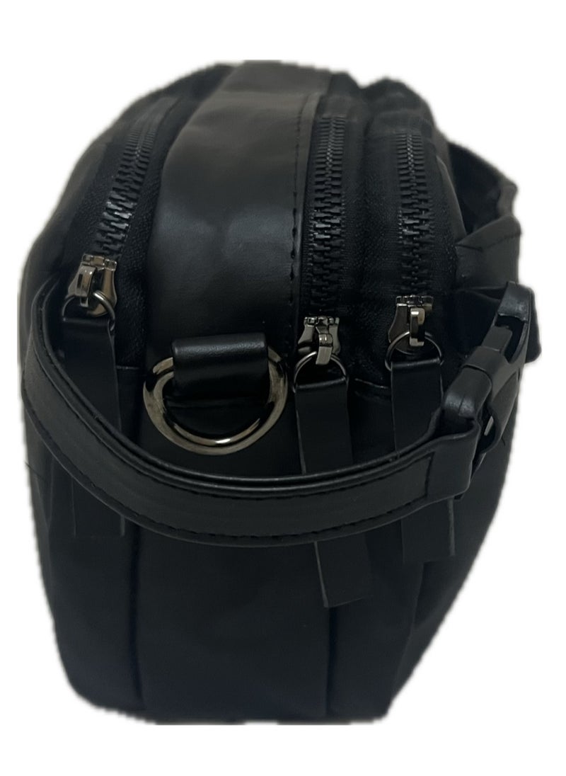 Generic - 2 in 1 Handbag/Crossbag For Men, Black; hold money, cards, phones & personal objects. - Image 1
