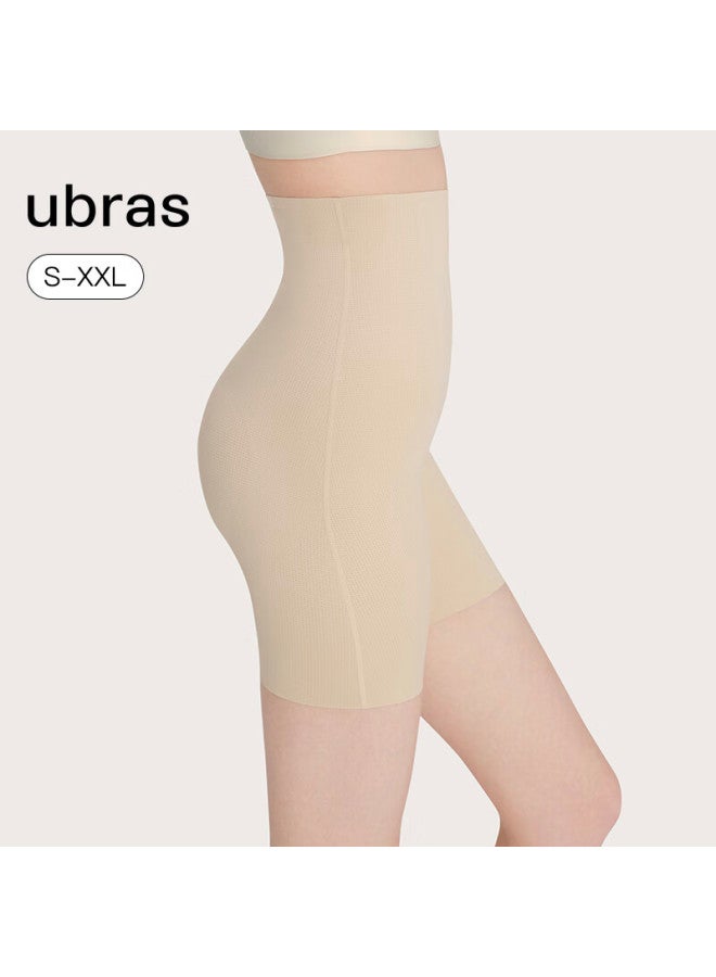 Ubras Breathable Seamless Ultra-high Waist Tummy Control Lifting Three-quarter Length Slimming Underwear For Women, Porcelain Skin Color, Xxl - Image 1