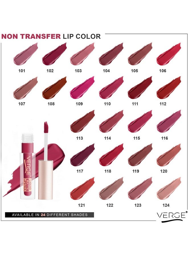VERGE LIP SHOTS LONG WEAR NON TRANSFER WATERPROOF LIQUID LIPCOLOR WITH MATTE FINSH (PACK OF 4) Elegant - Image 5