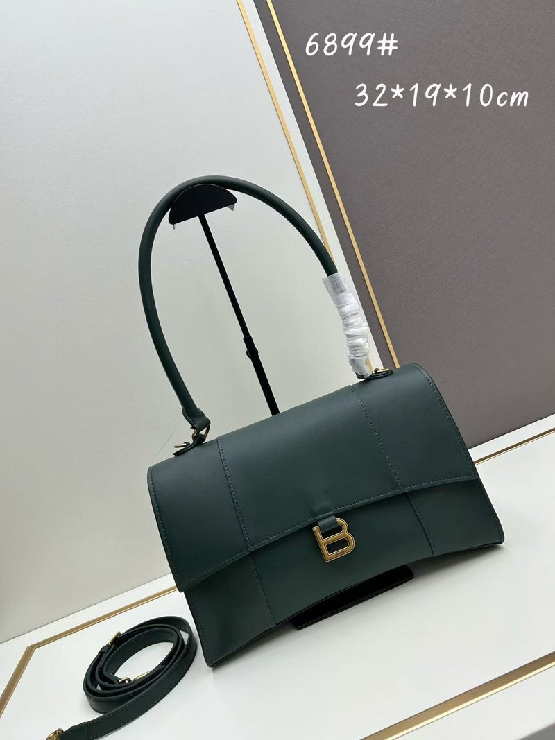 Genuine Leather B Parent Hand-Held Hourglass Bag High Version Women'S Bag Baguette Armpit Bag Crossbody Handbag Cross - Image 4
