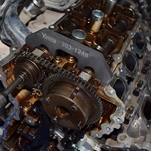 Yuesstloo مجموعة أدوات تثبيت عمود الكامات من يويستلو مع أداة الشد، أداة تثبيت توقيت متوافقة مع محركات فورد 3.5L و 3.7L 4V، 3.5 إيكوبوست، استبدال 303-1248 303-1530 RT11، مع حقيبة وقفازات - Image 4