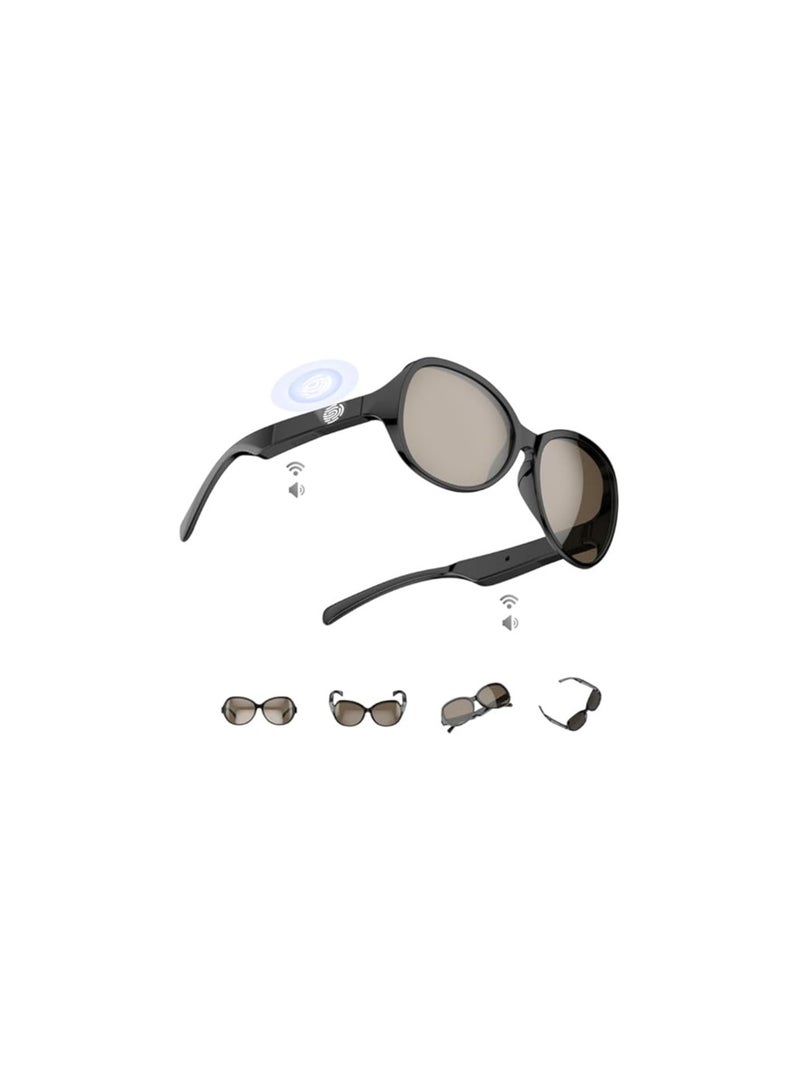SYOSI Smart Glasses, Bluetooth Sunglasses for Men Women, Music Glasses, Smart Sunglasses Built-in Mic&Speakers, Outdoor UV Protection, Open Ear Smart Audio Glasses, Bluetooth 5.3 Glasses for Adults - Image 1