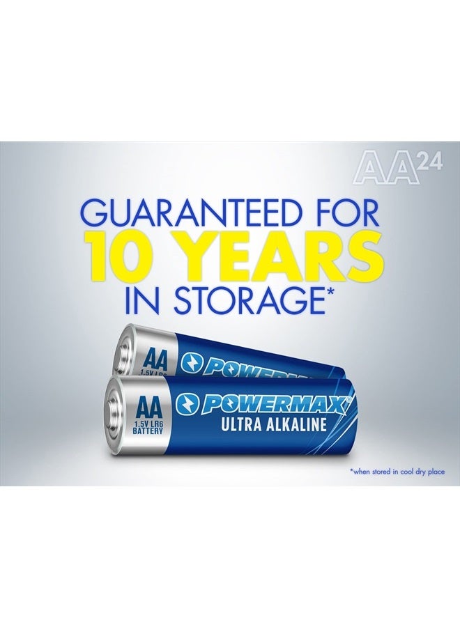 PowerMax 24-Count AA Batteries, Ultra Long Lasting Alkaline Battery, 10-Year Shelf Life, Reclosable Packaging - Image 3