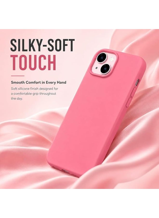 MG Maxguard MG-C027 Silicone Case for iPhone 15, Soft Liquid Silicone Phone Cover with Anti-Scratch Shockproof Protection, Slim Protective Back Cover with Comfortable Grip and Anti-Fingerprint Finish - Image 3