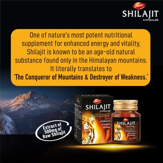 Shilajit Ayurvedic Capsules |Herbal Supplement for Strength , Energy & Stamina | For Men