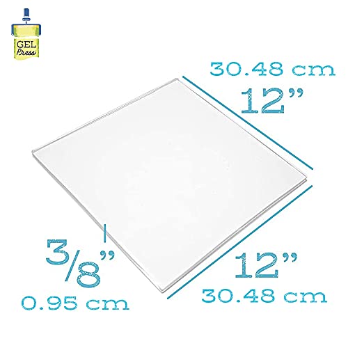 Gel Press Monoprinting Print Plate - 12” X 12” Gel Plate - Printmaking Supplies - Reusable Gel Printing Plate for Press Art for Card Making, Scrapbooking, Journaling, Arts and Crafts, Home Decor - Image 2