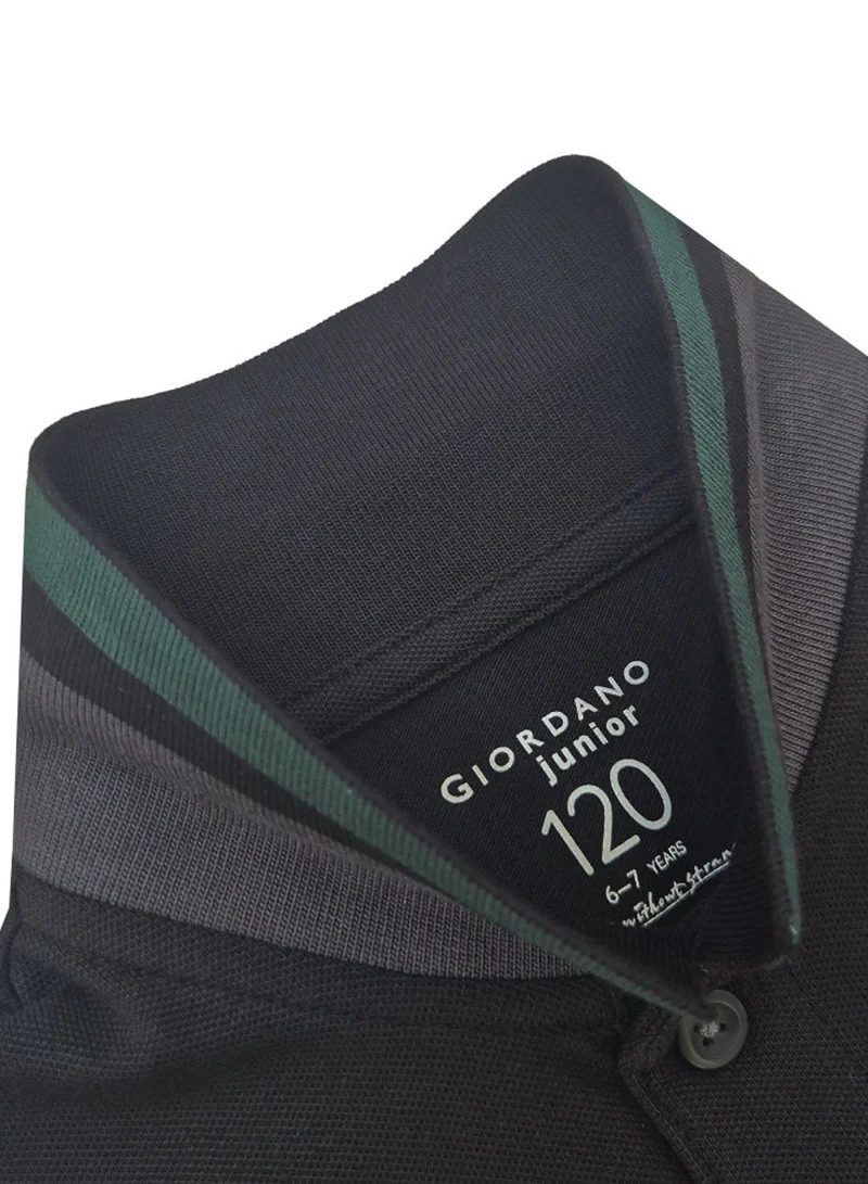 GIORDANO Kids' Napoleon Polo: Classic Piqué, Bold Embroidery, All-Day Comfort