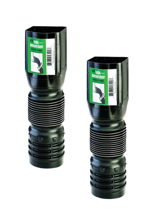Flex-Drain ADP53102 Downspout Adaptor, Landscaping Drain Pipe Adapter 3 by 4 by 4-Inch 2 Pack - Image 1