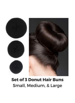 Maahal Maahal™ Pack of 3 Size Donut and 2 Styling Clip Bun Maker Hair Accessories for Women/Girls  - Image 3