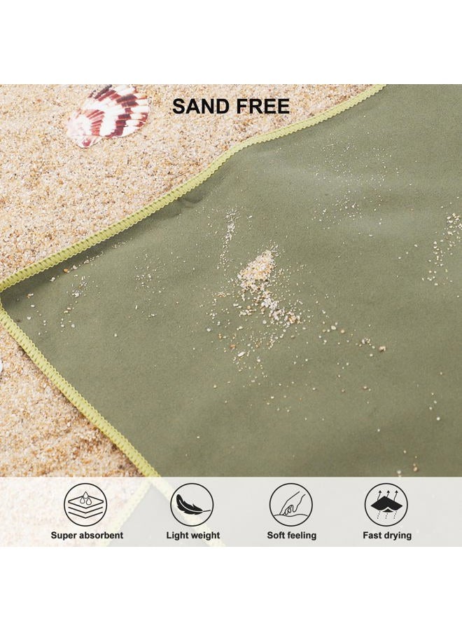 Rainleaf Microfiber Towel Perfect Travel & Sports &Camping Towel.Fast Drying - Super Absorbent - Ultra Compact,Army Green,24 X 48 Inches - Image 5