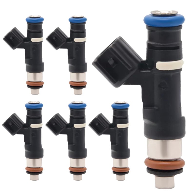 Yeedaky 6pcs Fuel Injectors Fit for Saturn Outlook 36L 20072008 for Vue 36L 20082010 Fit for GMC Acadia 36L 20072008 Fit for Buick Enclave 36L 2008 0280158154 83211221 FJ980 - Image 2