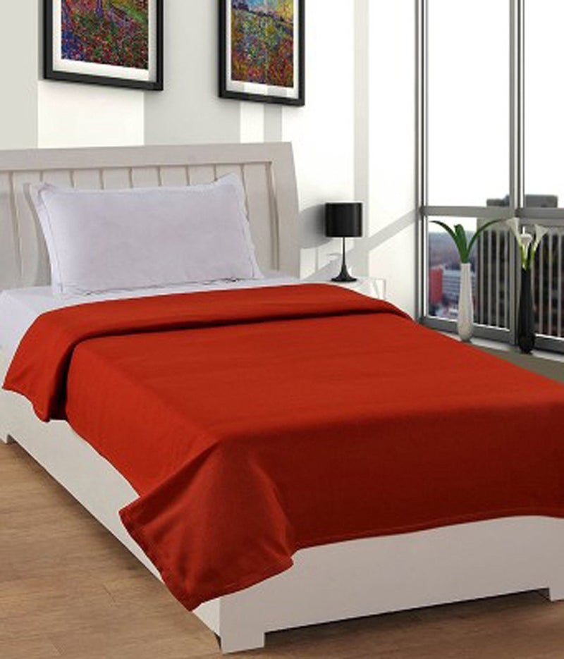 Goyal's ® Polar 2 Piece Fleece Single Blanket - Rust and Green - Image 2