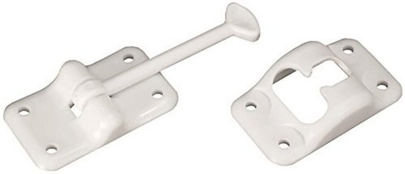 RV Designer E231, Plastic Door Holder, T Style, 3-1/2 inch, White, Entry Door Hardware - Image 1