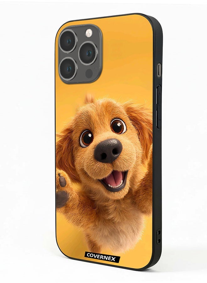 Covernex Apple iPhone 13 Pro Max Protective Case Cover Printed Featuring Adorable Puppy Portrait - Image 1