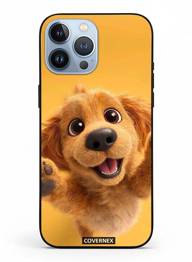 Covernex Apple iPhone 13 Pro Max Protective Case Cover Printed Featuring Adorable Puppy Portrait - Image 2