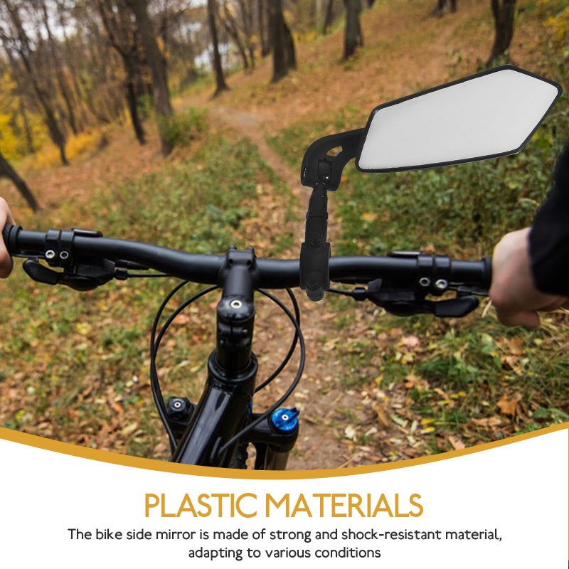 Bicycle Rearview Mirror Handlebar Mount Left Side Safe Riding Black - Image 4