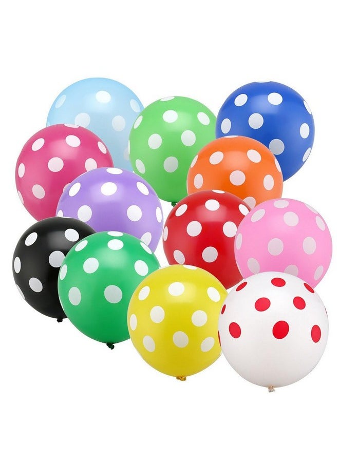 Balloonistics Balloonistics Beautiful Latex Multicolor Polka Dots Balloons (Multi, 12 Inches, XL) - Pack of 50  - Image 5