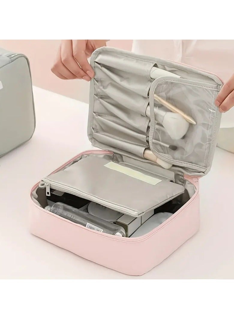 ORiTi Minimalist Makeup Organizer - large Capacity Cosmetics Bag For Travel and Storage - Image 3